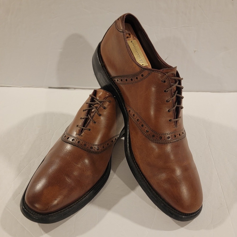 Allen Edmonds Oxford Dress Shoes Mens 9 C Brown Leather Laced